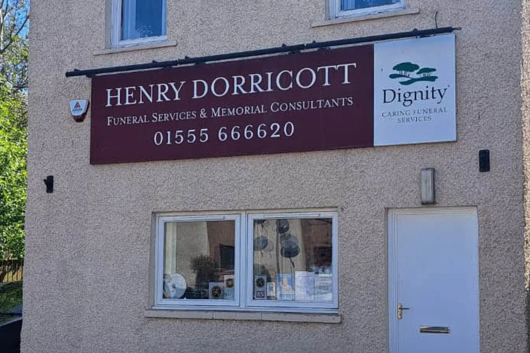 Henry Dorricott Funeral Directors branch on Woodstock Road, Lanark.