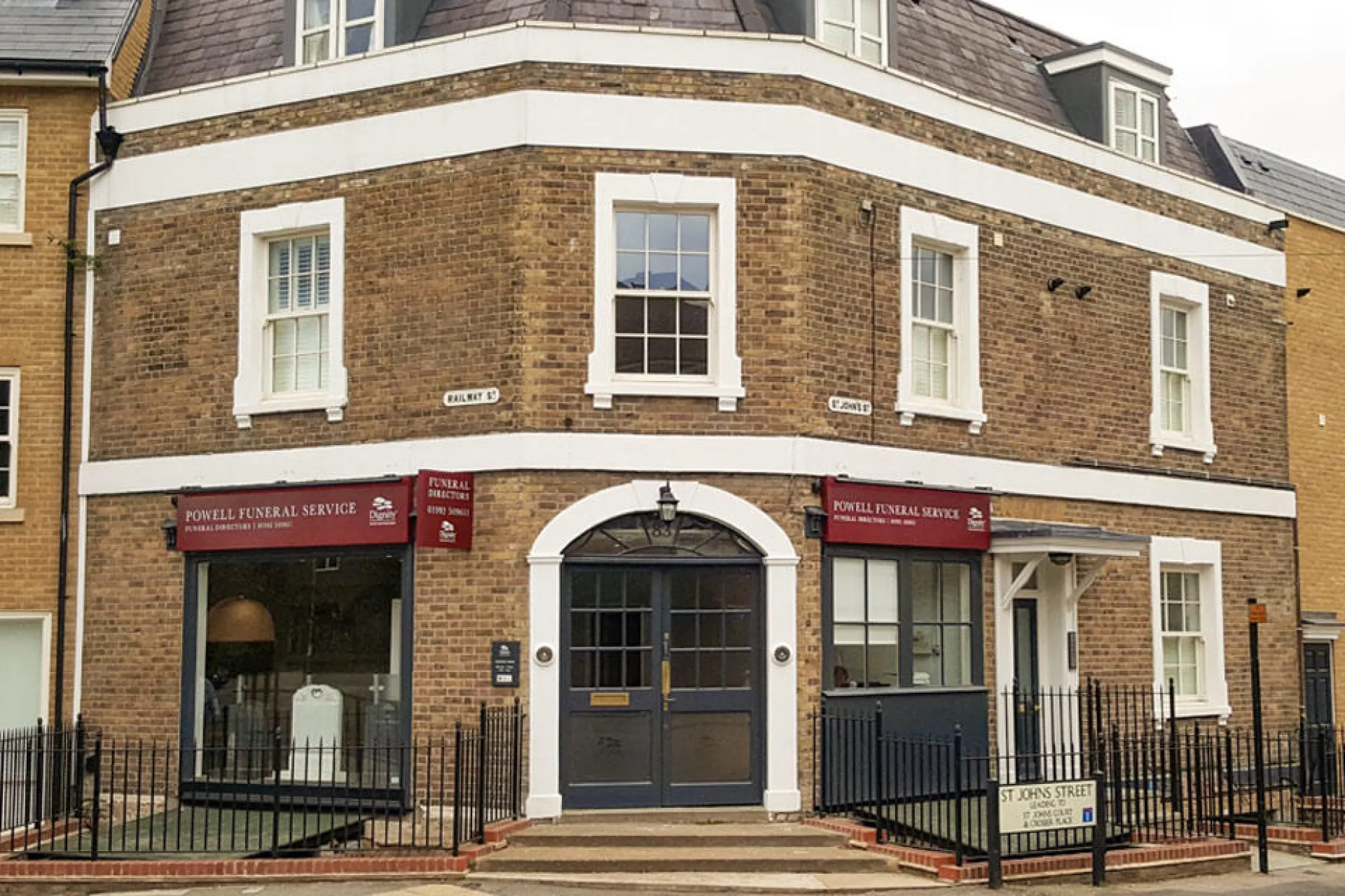 Powell Funeral Directors branch on Railway Street, Hertford.